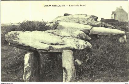 Carte Postale Ancienne de LOCMARIAQUER-Entrée du Rutual