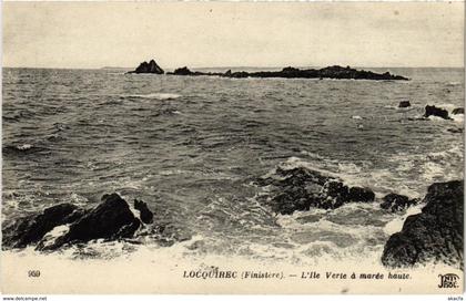 CPA Locquirec - L'Ile Verte a Maree Haute (1033311)