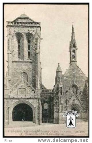 29 Locronan - 8  LOCRONAN (Finistère) - Façade de l'Eglise, XVIè siècle - cpa