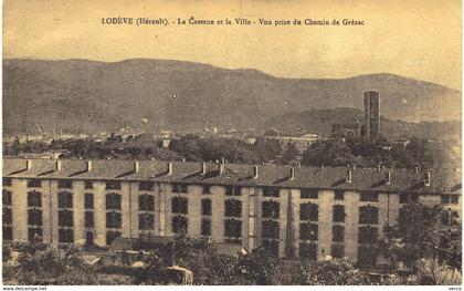 Carte postale ancienne de LODEVE - La caserne