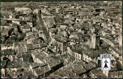 83 Lorgues - 2. LORGUES (Var) Vue générale L´avenue Georges-Clemenceau La Tour de l´Horloge - cpsm