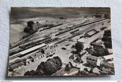 Loudun, la gare, vue aérienne, Vienne 86