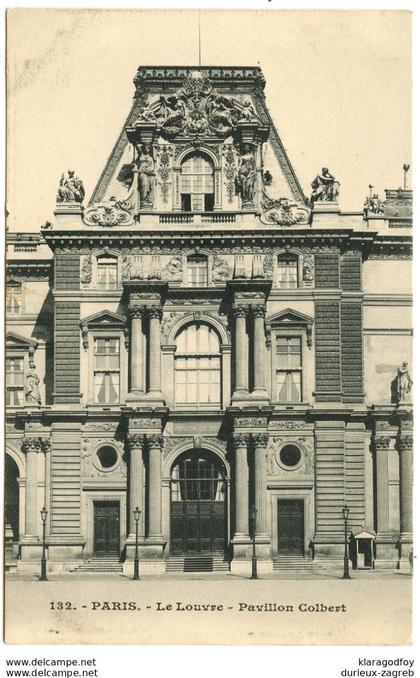 Le Louvre, Pavillon Colbert old postcard unused b180410