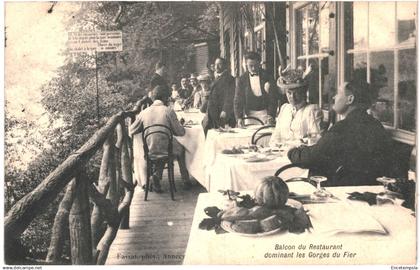 CPA Carte postale France Lovagny   Gorges du Fier  Balcon du restaurant 1908 VM90982ok