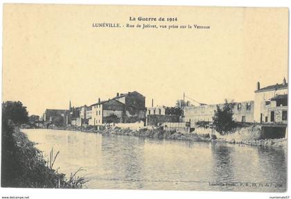 CPA LUNEVILLE - Rue de Jolivet , vue prise sur la Vezouse - Ed. P. R. , Lunéville