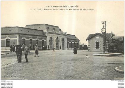 LURE PLACE DES DEUX GARES EST ET CHEMINS DE FER  VICINAUX