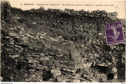 CPA LUZECH - Oppidum de l'Impernal - Mur Gaulois a pierres seches (223668)