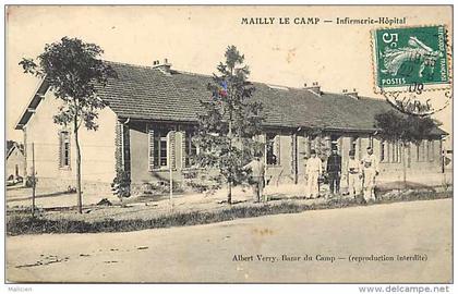 dépts  divers -aube - ref H135 -mailly-le-camp - infirmerie-hôpital - militaires -militaria - carte bon état -