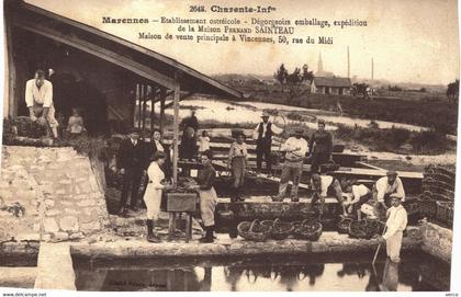 Carte POSTALE  Ancienne  de MARENNES - Etablissement Ostréicole à la maison SAINTEAU