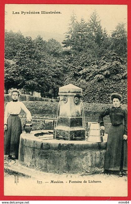 MAULEON-Jeunes Filles Basquaises à la fontaine de Licharre-(porteuses d'eau)