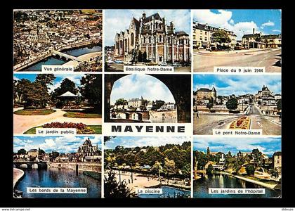 53 - Mayenne - Multivues - Flamme Postale de Mayenne - CPM - Voir Scans Recto-Verso