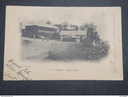 MAYOTTE - Carte postale de Mayotte , vue du Quai , voyagé en 1904 - L 10413