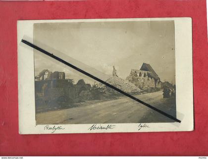 Carte photo -  Presbytère  - Meaulte  - Eglise  - 1920