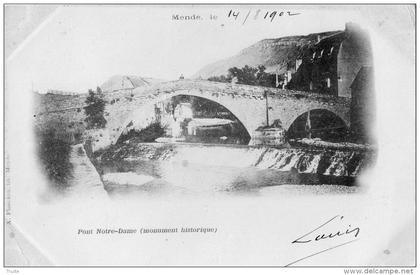 MENDE PONT NOTRE-DAME  (CARTE PRECURSEUR)