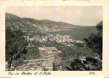 06 - Menton - Vue sur Menton et l'Italie - CPM - Voir Scans Recto-Verso