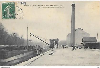 CPA Mériel Le Port et Usine d'Electricité