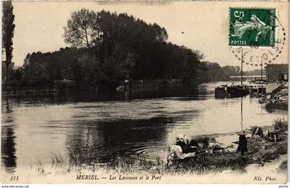 CPA MERIEL - Les Laveuses et le Port (107359)