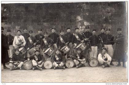 MERIGNAC CARTE PHOTO FANFARE MILITAIRE DU 123 EME  TOP RARE