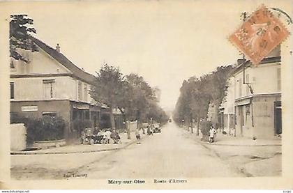 CPA Méry-sur-Oise Route d'Auvers