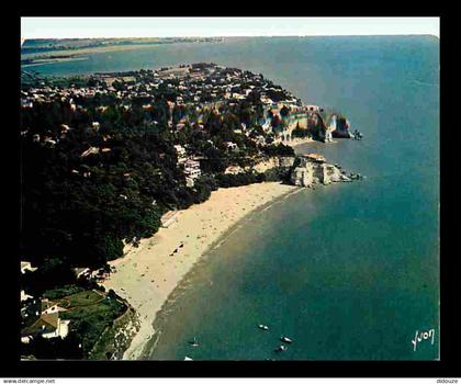 17 - Meschers - La Plage des Nonnes - en arrière-plan Meschers - Vue aérienne - CPM - Voir Scans Recto-Verso