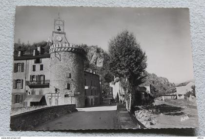 H239, Cpm, Meyrueis, tour de l'horloge, Lozère 48