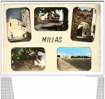 carte ( format 15 x 10,5 cm )  millas  ( recto verso )