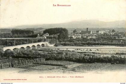 millas * vue générale du village * le pont