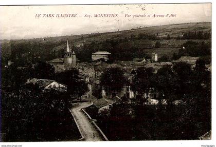 81 TARN Vue générale sur l'Avenue d'Albi à MONESTIES