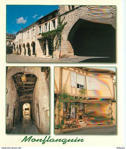 47 - Monflanquin - Multivues - Les Arcades - CPM - Voir Scans Recto-Verso