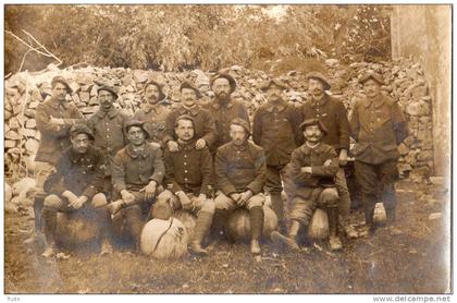 MONTELIMAR CARTE PHOTO GROUPE DE CHASSEURS ALPINS