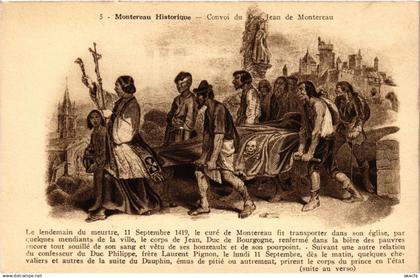 CPA MONTEREAU Historique - Convoi du Due Jean de MONTEREAU (249310)