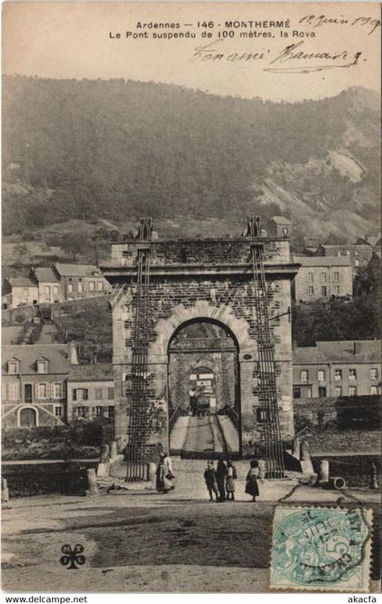 CPA MONTHERMÉ - Le Pont suspendu (135783)