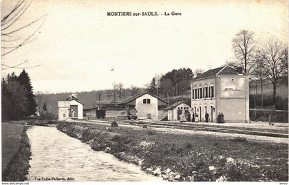 Carte postale ancienne de GARE : MONTIERS sur SAULX