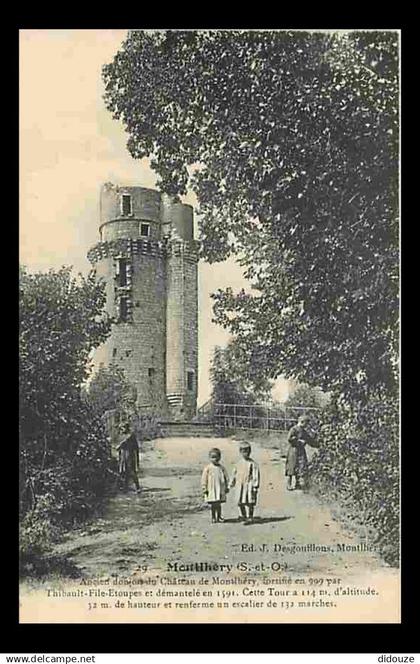 91 - Montlhéry - Ancien Donjon du Château de Montlhéry - Animé - CPA - Voir Scans Recto-Verso