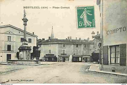 01 - Montluel - Place Carnot - CPA - Voir Scans Recto-Verso