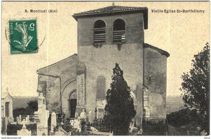 Carte Postale Ancienne de MONTLUEL-vieille église Saint Barthélémy