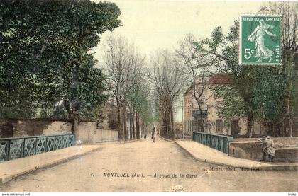 MONTLUEL AVENUE DE LA GARE (CARTE GLACEE ET COLORISEE)