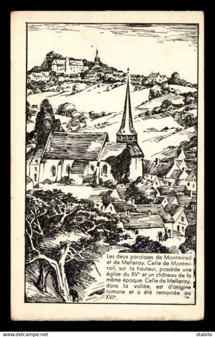 72 - MONTMIRAIL - MALLERAY - LES DEUX PAROISSES - CARTE ILLUSTREE