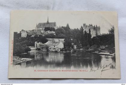 Cpa 1904, château et chapelle de Montreuil Bellay, Maine et Loire 49