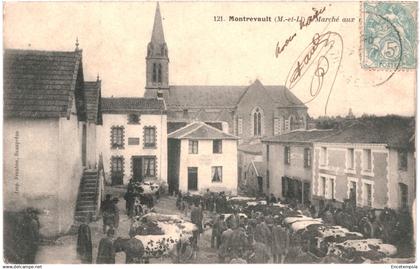 CPA Carte postale  France Montrevault  Le Marché  aux vaches 1909  VM90419ok