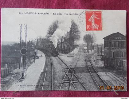 CPA - Moret-sur-Loing - La Gare, vue intérieure