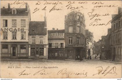 CPA MOUY - Place Cantrel el Rue Gambetta (130143)