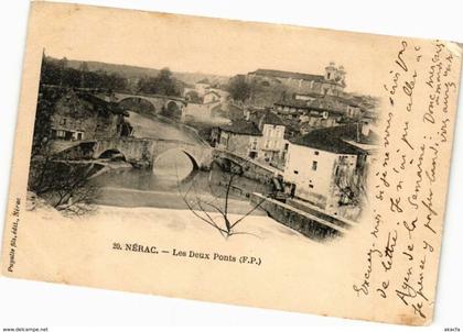 CPA NÉRAC-Les Deux Ponts (264120)