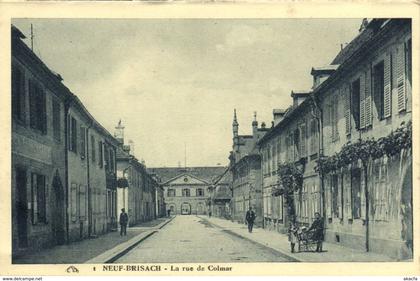 CPA AK NEUF-BRISACH - La rue de COLMAR (170573)