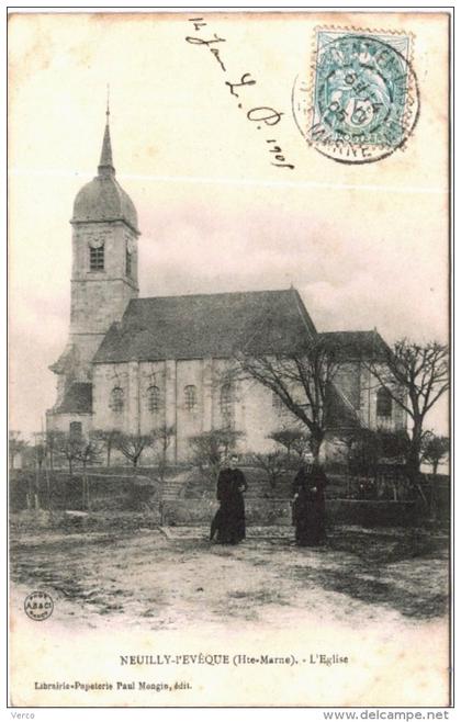 CARTE POSTALE ANCIENNE DE NEUILLY L´EVEQUE  -  L'EGLISE