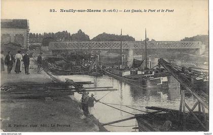 Neuilly-sur-Marne - Les Quais, le Port et le Pont