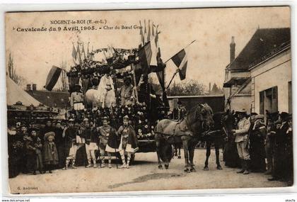 CPA NOGENT-le-ROI - Cavalcade du 9 Avril 1905 - char du Boeuf Gras (210049)