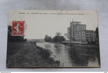 Cpa 1913, Noisiel, l'usine Menier , le barrage et la Marne, Seine et Marne 77