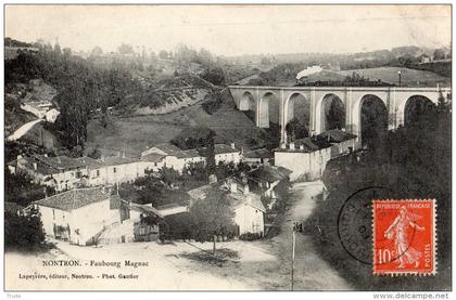 NONTRON FAUBOURG MAGNAC PASSAGE DU TRAIN LE VIADUC