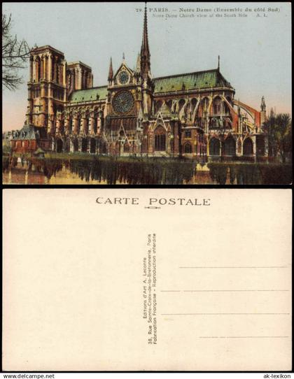 CPA Paris Kathedrale Notre-Dame de Paris 1926